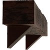 Ekena Millwork Kit w/ Breckinridge Corbels, NaturaL Pecan, 4"H x 6"D x 72"W Rough Sawn Faux Wood Fireplace ManteL MANURS04X06X72BKPE